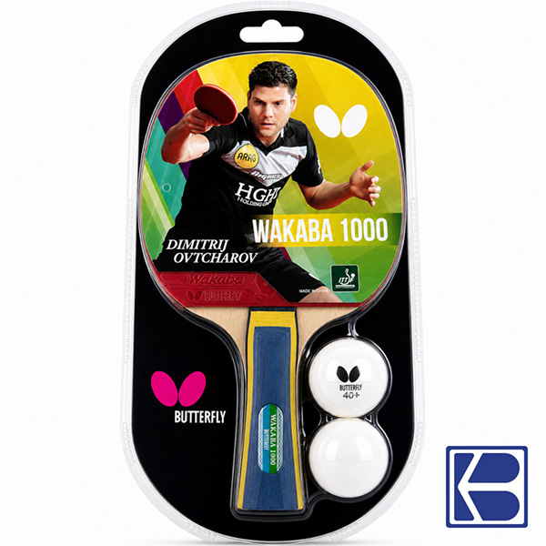 Butterfly | Wakaba 1000 | Pre-Assembled Bat with 2 Balls - Image 2