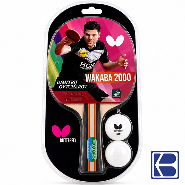 Butterfly | Wakaba 2000 | Pre-Assembled Bat with 2 Balls - Image 2