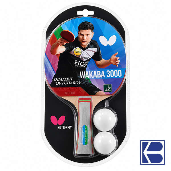 Butterfly | Wakaba 3000 | Pre-Assembled Bat with 2 Balls - Image 2