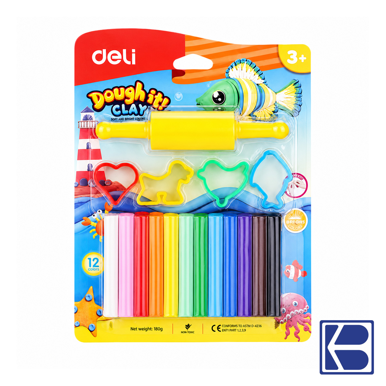 Deli | Plasticine 12 Colours | ED75041