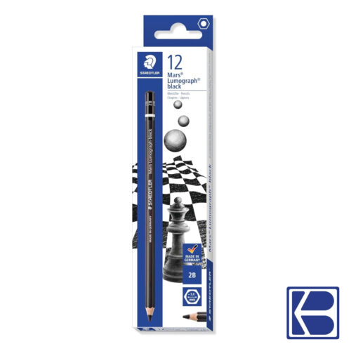 Staedtler | Mars Lumograph Black Artist Pencil 100B | Box of 12 | Hardness 2B / 4B / 6B / 8B - Image 2
