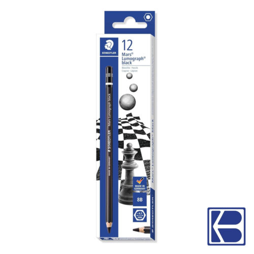 Staedtler | Mars Lumograph Black Artist Pencil 100B | Box of 12 | Hardness 2B / 4B / 6B / 8B - Image 5