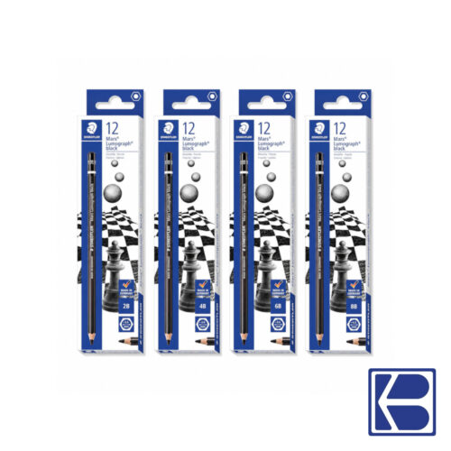 Staedtler | Mars Lumograph Black Artist Pencil 100B | Box of 12 | Hardness 2B / 4B / 6B / 8B - Image 1