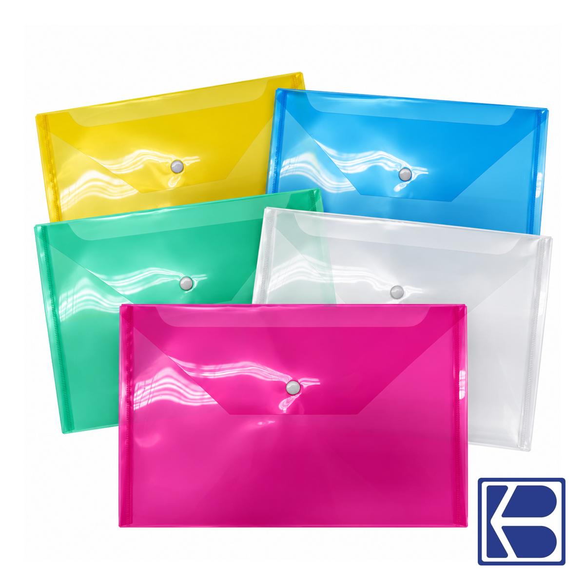 One Button Colour File 208 | A4 Sized | Assorted Colours | 20 Sheets / Pack