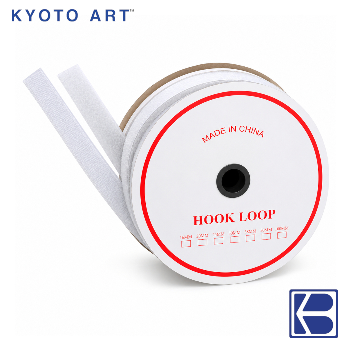 Kyoto Art | Velcro Fastening Tape Hook & Loop Set | 25MMx25M
